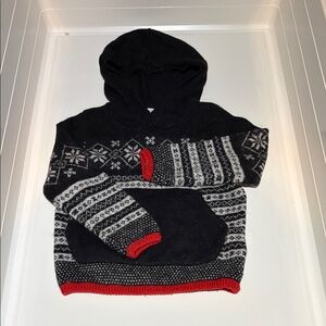 Crewcuts Black and Gray Patterned Kids Hoodie